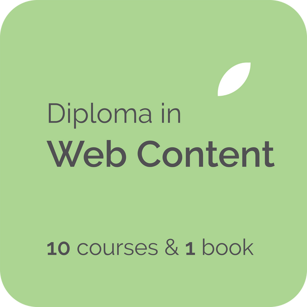 Diploma in Web Content has 10 online elearning courses for web content writers, digital content managers, content strategists, web copywriters, freelance copy writers in the UK, USA, Australia, NZ, Canada