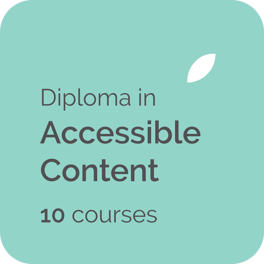 Diplomas in writing accessible web content