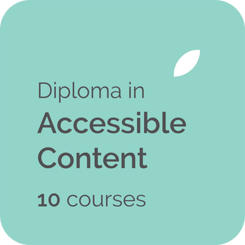 Contented Diploma in Accessible Content teaches how to write accessible content for WCAG 2 web accessibility guidelines and web accessibility standards suitable for government writers, technical writers and web content writers in the UK, USA, Australia, NZ and Canada